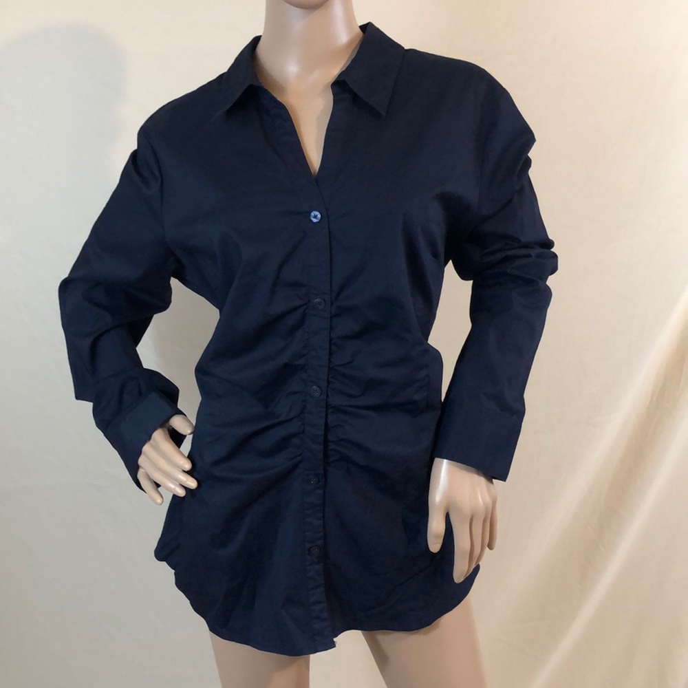 Attention button down blouse